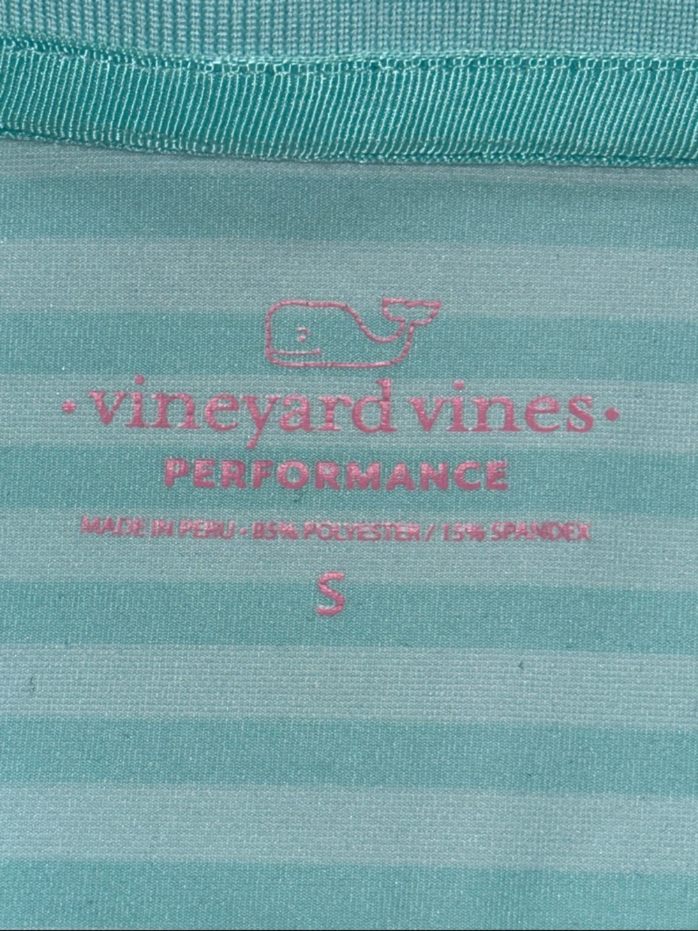 -Vineyard Vines Performance Sleeveless Polo Mint Green Stripe Golf Tennis Small - Picture 9 of 9